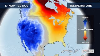 Monthly temperature forecast for the USA 11152024 [upl. by Mayda]