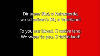 National Anthem of Belgium  La Brabançonne FR DE NL EN lyrics [upl. by Yanetruoc]