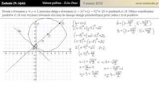 29 Matura próbna 9 marca 2012 geometria analityczna [upl. by Joel732]