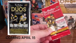 2024 Tim Hortons Upper Deck NHL Trading Cards Hockey Cards Pack Opening 4k GREATEST DUOS APRIL 15 [upl. by Gerhardt]