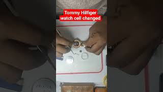 Tommy watch battery replacement Fossil casio watch batterywatch reels fashion subscribers [upl. by Azerila135]