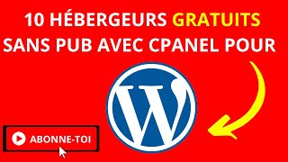 10 hébergeurs gratuits sans pub avec Cpanel pour wordpress [upl. by Ahseei]