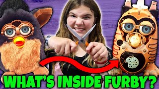 Whats Inside Furby Cutting Open Creepy Furby Doll [upl. by Citarella23]