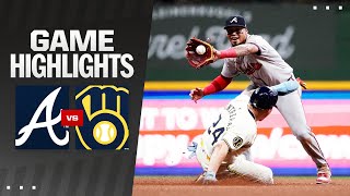 Braves vs Brewers Game Highlights 72924 [upl. by Eimarej]