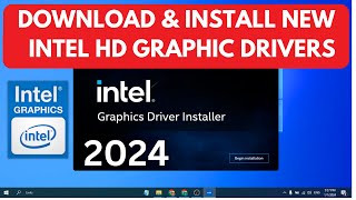 How To Download amp Install Intel hd Graphics Driver For windows 10  11 2024 [upl. by Leitman]