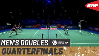 YONEX All England Open 2022  GideonSukamuljo INA 1 vs RankireddyShetty IND 5  QF [upl. by Anialad502]