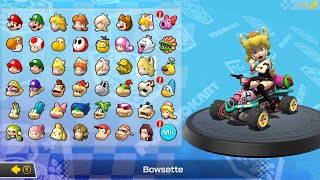 What if you play Bowsette in Mario Kart 8 Deluxe Mushroom Cup 4K [upl. by Roehm]