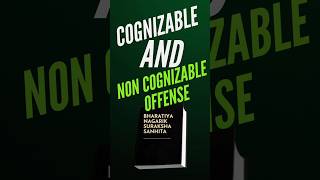 Difference between cognizable and noncognizable offenses [upl. by Ociredef]