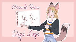 How to Draw Digi Legs for Furry Characters [upl. by Netsrik]