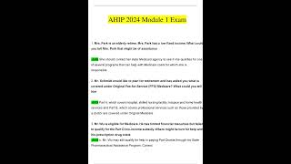 AHIP 2024 Module 1 2 3 4 5 Exam with Updated Latest Questions and Answers Verified Answers [upl. by Pfaff917]