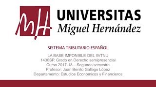 Lec42 La base imponible del IIVTNU umh1430sp 20172018 [upl. by Eimirej724]