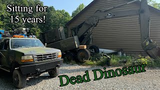 We try to revive a unique 40 year old John Deere 690CR US Air Force 6 wheeled excavator So Cool [upl. by Niraa]