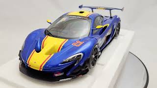 Autoart McLaren P1 GTR Metallic Blue  Yellow Stripes 23 [upl. by Packer]