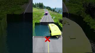 Bus vs massive water pit 38  BeamNG drive beamngdrive carsvswater monstertruck [upl. by Addiel]