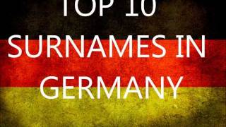 Top 10 most popular Surnames in Germany [upl. by Ingvar]