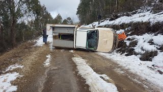 Tracking Snow  Episode 3  Winter 4x4 Snow Trip  The Rollover [upl. by Adianez]