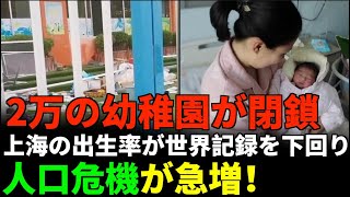 上海の出生率が世界記録を下回り、人口危機が急増！2万の幼稚園が閉鎖中国を観察 中国最前線マップ [upl. by Droflim]