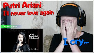 Lady Gaga  ill never love again lirik cover by putri ariani REACTION [upl. by Derman340]