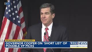 In Depth with Dan Gov Roy Cooper on short list of possible VP picks [upl. by Neliac460]