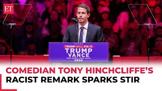 Puerto Rico floating island of garbage… US Comedian Tony Hinchcliffes speech at Trump MSG rally [upl. by Leigh]