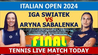 Aryna Sabalenka vs Iga Swiatek  2024 Italian Open [upl. by Lleznol]