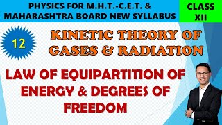 12 LAW OF EQUIPARTITION OF ENERGY amp DEGREES OF FREEDOM [upl. by Cherye]