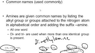 Naming Amines Common Names [upl. by Limbert]