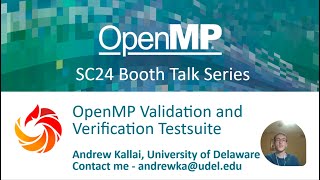 OpenMP Validation and Verification Testsuite [upl. by Dimo631]