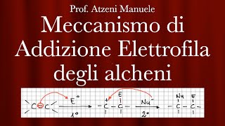 Meccanismo di addizione elettrofila degli alcheni L39 ProfAtzeni ISCRIVITI [upl. by Noir]