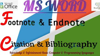 FootnoteEndnoteCitation amp Bibliography of Referencestab in MS Word [upl. by Jarek671]