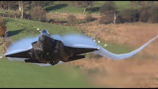 USAF F35s exiting the Mach Loop in style  4K [upl. by Ursa]