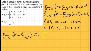 LEZIONE 1 ESERCIZIO SUI PUNTI DI DISCONTINUITA [upl. by Ecinom]