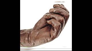 Closeup of the hand of quotOld Croghan Manquota wellpreserved Iron Age bog body died between 362175Bc [upl. by Smart812]