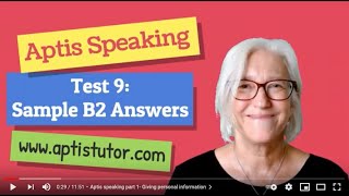 Aptis ESOL Speaking Test 9 with B2 answers  Respuestas Model B2 [upl. by Daffy]