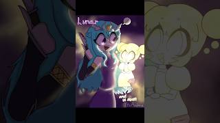 Drawing Lunar from krew also lil moon as a human art drawing krew lunar [upl. by Namzaj237]