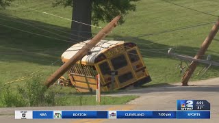 Vigo County school bus crash sends students driver to hospital [upl. by Enneillij]