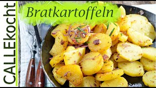 Knusprige Bratkartoffeln aus rohen Kartoffeln  Ein schnelles Rezept [upl. by Ginnie85]