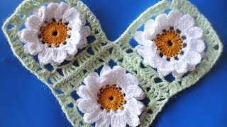 Соединение квадратных мотивов Compound square motifs Crochet [upl. by Granger]