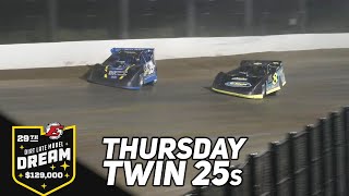 Thursday Twin 25s  2023 Dirt Late Model Dream at Eldora Speedway [upl. by Atnuahc553]