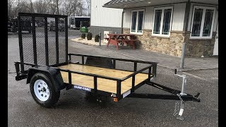 Sure Trac 5x8 Angle Iron Utility Landscape Trailer 2990 GVW ST6208UAB030 [upl. by Enaek]