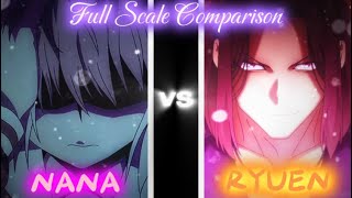 Nana Hiiragi vs Ryuen Kakeru  Full Scale Comparison [upl. by Euqinomod]