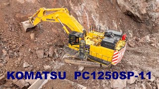 NEW Komatsu PC1250SP11 working in a quarry [upl. by Hsakiv]