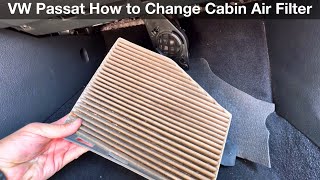 2012  2022 Volkswagen Passat How to change cabin air filter [upl. by Asirrak773]