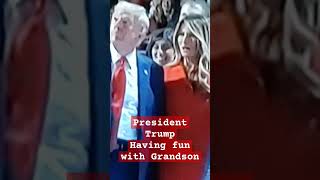 President Trump gives Grandson High Five at RNC song lyrics music funny fruitfullife funnymeme [upl. by Ecienaj268]