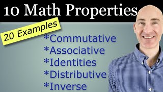 10 Math Properties to KnowCommutative Associative Identity Inverse Zero Property Distributive [upl. by Inait]