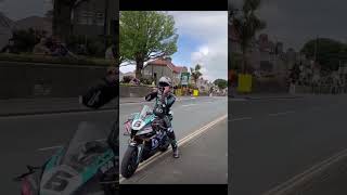 Michael Dunlops HelmetVisor Issue at the 2024 Superbike TT [upl. by Rramaj]