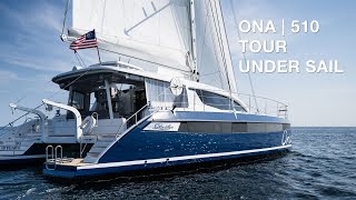 Ona I Tour the Privilege 510 Under Sail [upl. by Arehs]