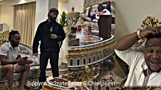 Phyno celebrating his 2024 Mercedes Maybach with Flavour and Cubana Chief priest [upl. by Nahraf]