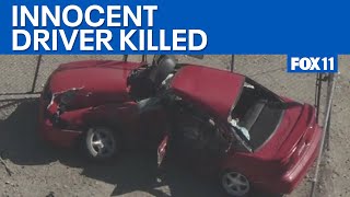 Innocent driver killed in Fontana police chase crash [upl. by Eityak]