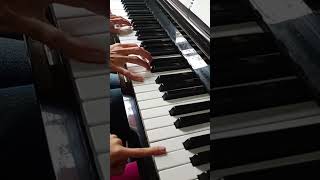 MÚSICA DO DANONINHO EM 4 MÃOS NO PIANO [upl. by Atteval149]